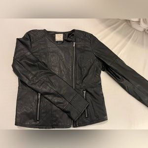Pins & Needles Black Leather Jacket